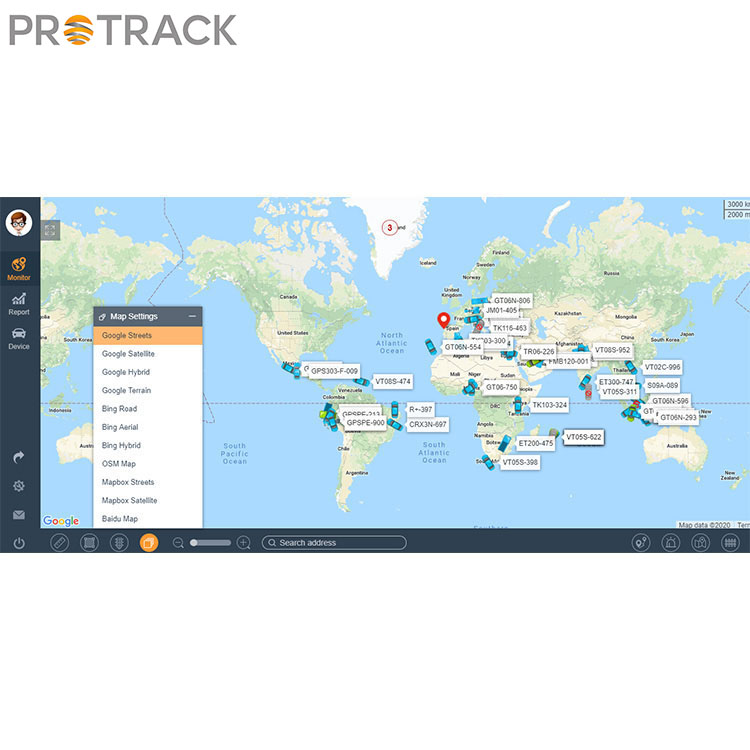 GPS 追跡ソフトウェア プラットフォームの前身。